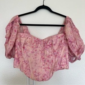 Kiah Corset Top in Pink Floral
Bardot